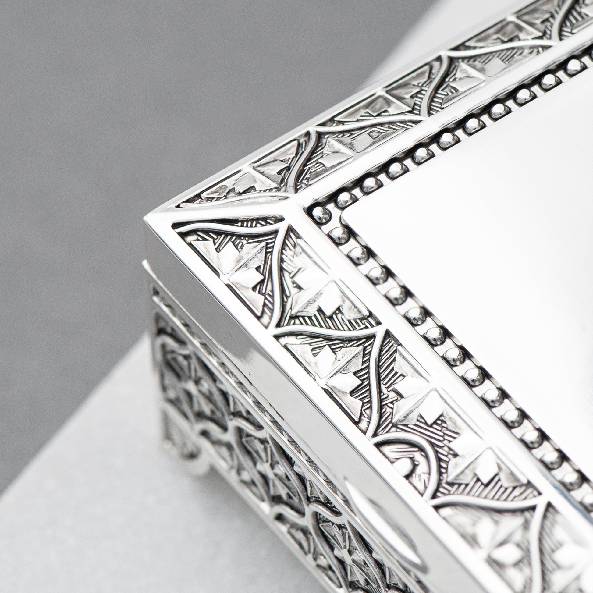 Personalised Miniature Mosaic Silver Trinket Box
