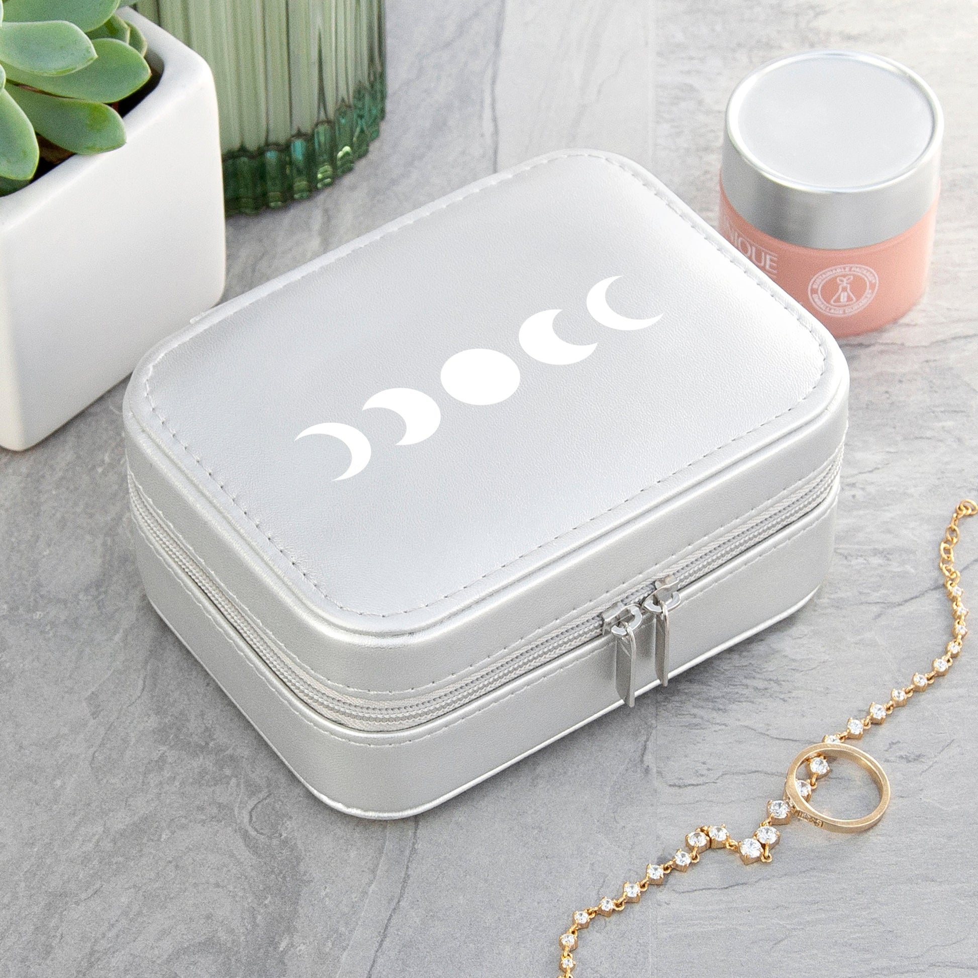 Silver Lunar Cycle Jewellery Case