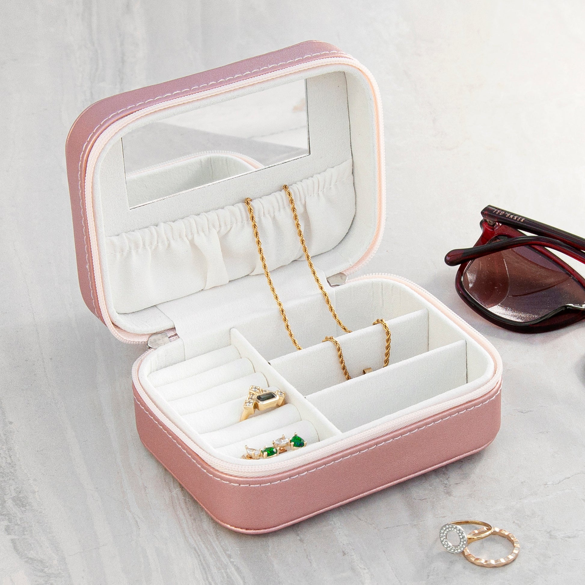 Sparkly Pink Sun Jewellery Case