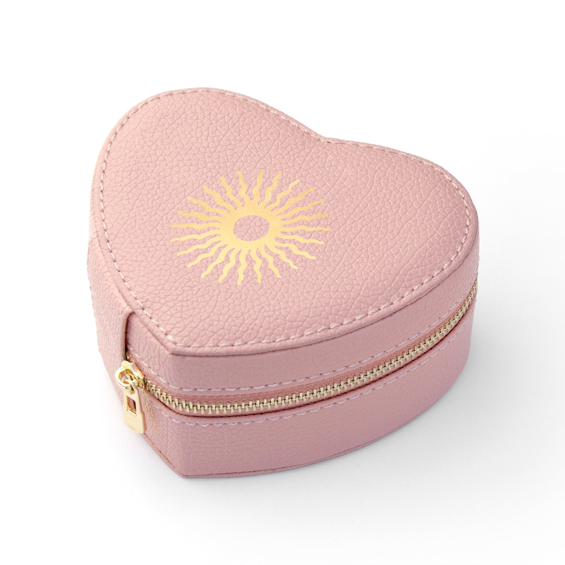 Customisable Sun Pink Heart Jewellery Case