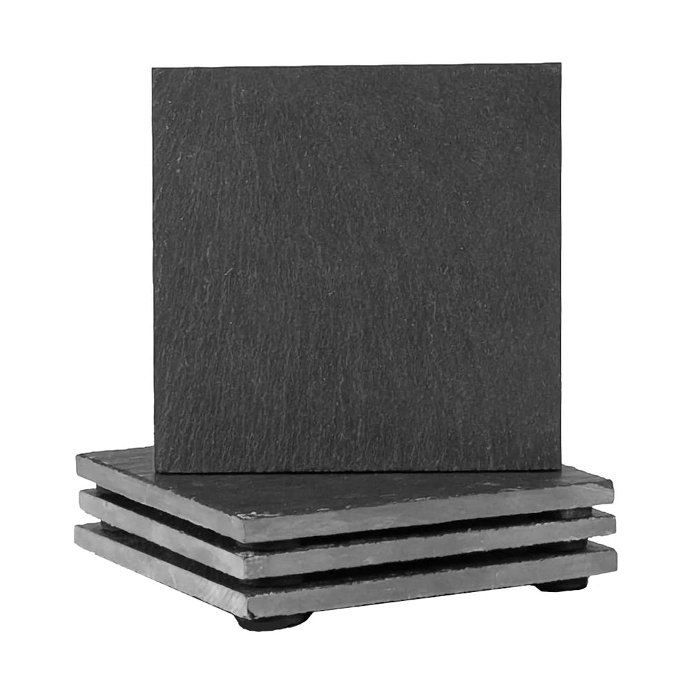 Natural Slate Coaster Set Square or Heart