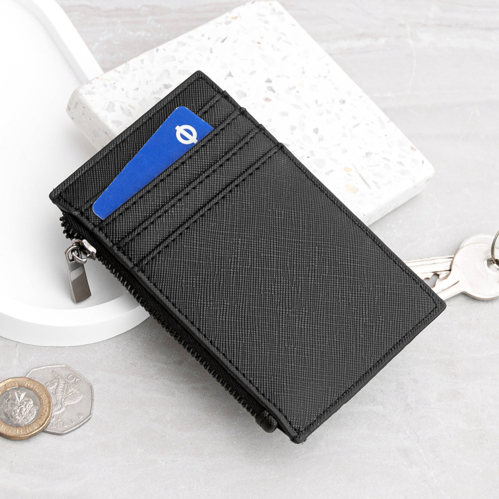 Personalised Men's Card Holder in Vegan Leather