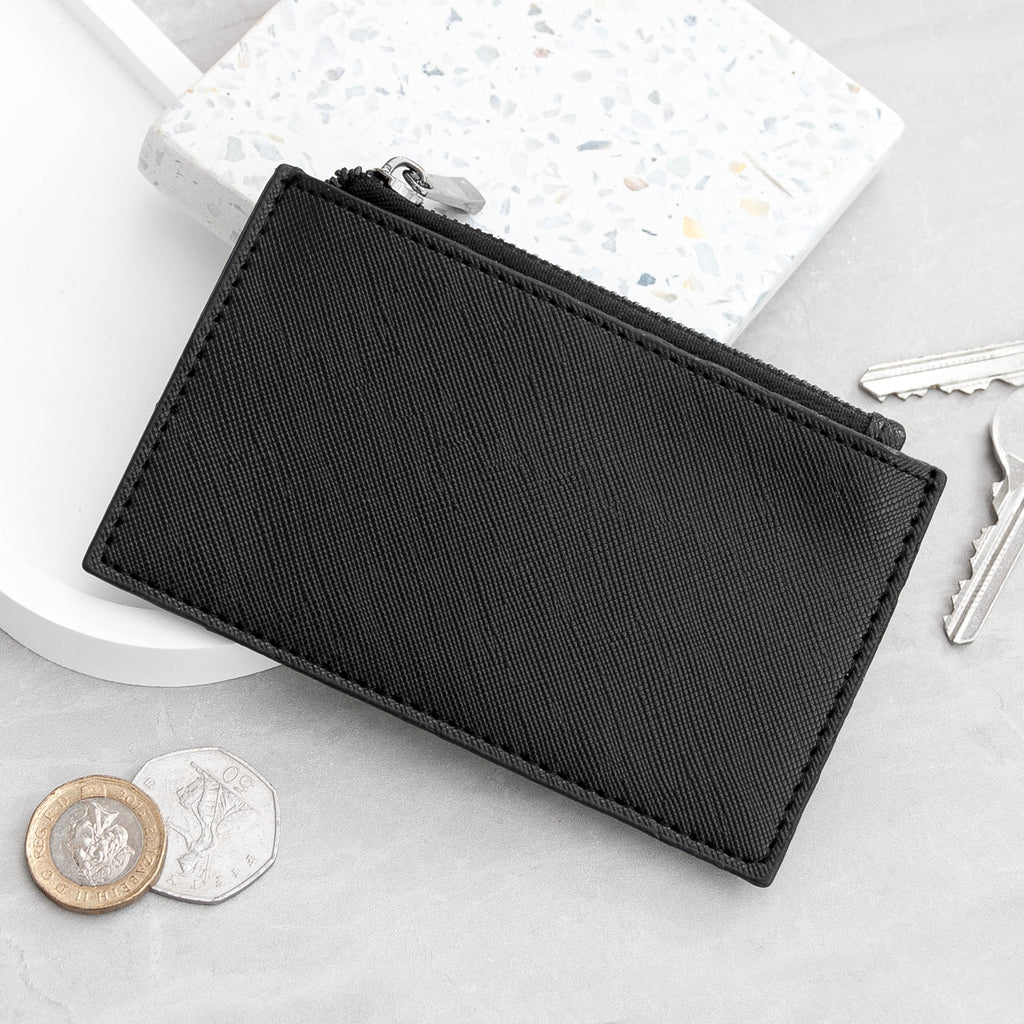 Monogrammed Leather Card Holder for Men