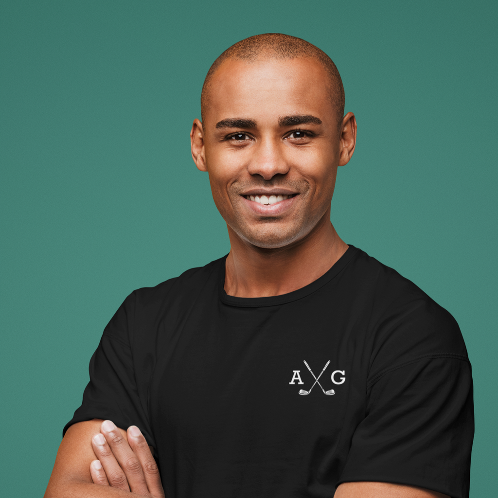 Personalised Unisex Golf T-Shirt with Custom Initials