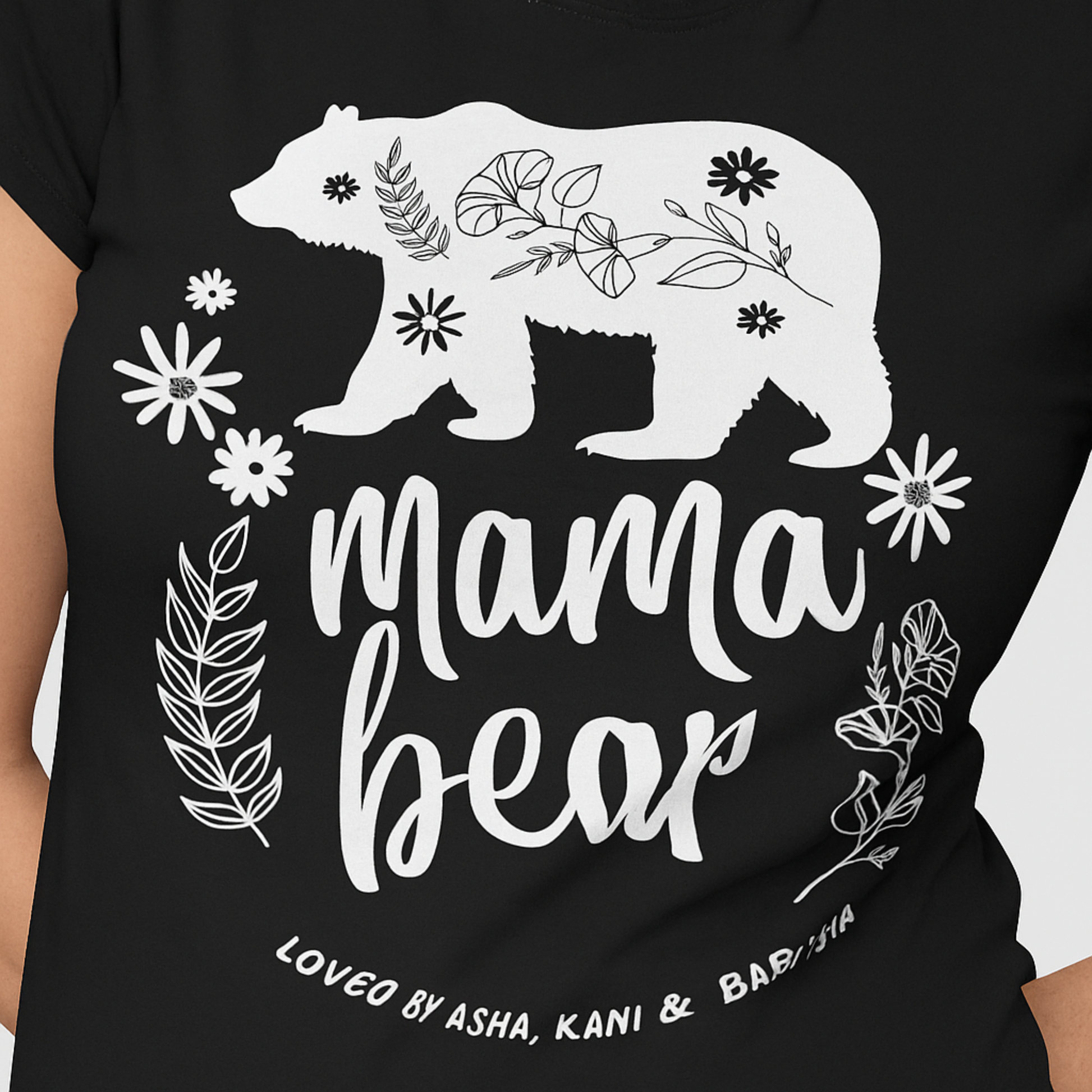Personalised Mama Bear Cotton T-Shirt