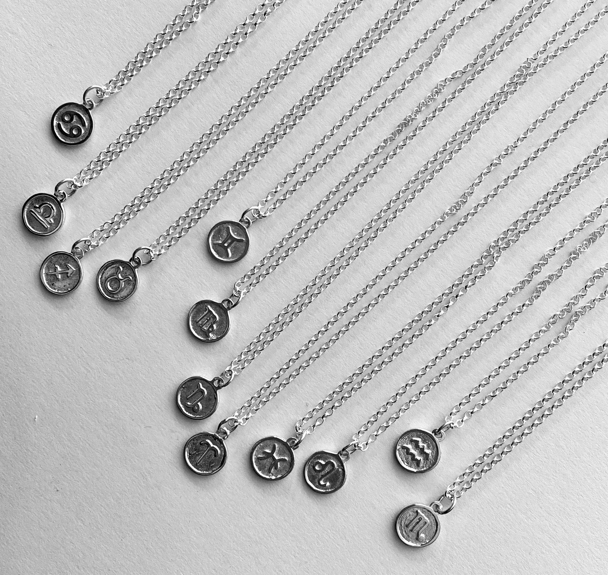 Baby Star Sign Necklace in Sterling Silver