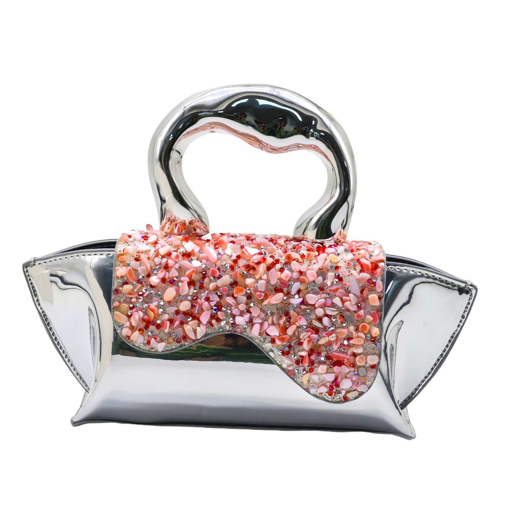 Silver Pink Luxe Mini Crossbody Bag