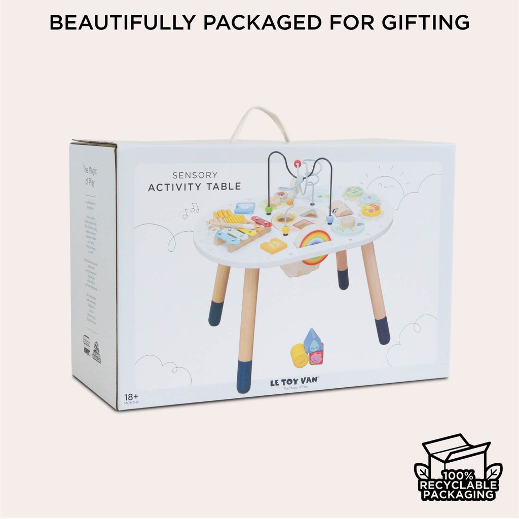 Wooden Sensory Activity Table for Toddlers