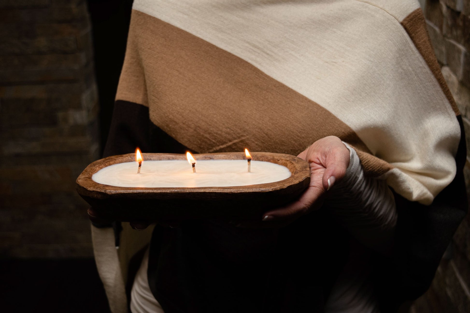 3 Wick Dough Bowl Soy Candle Gatherings