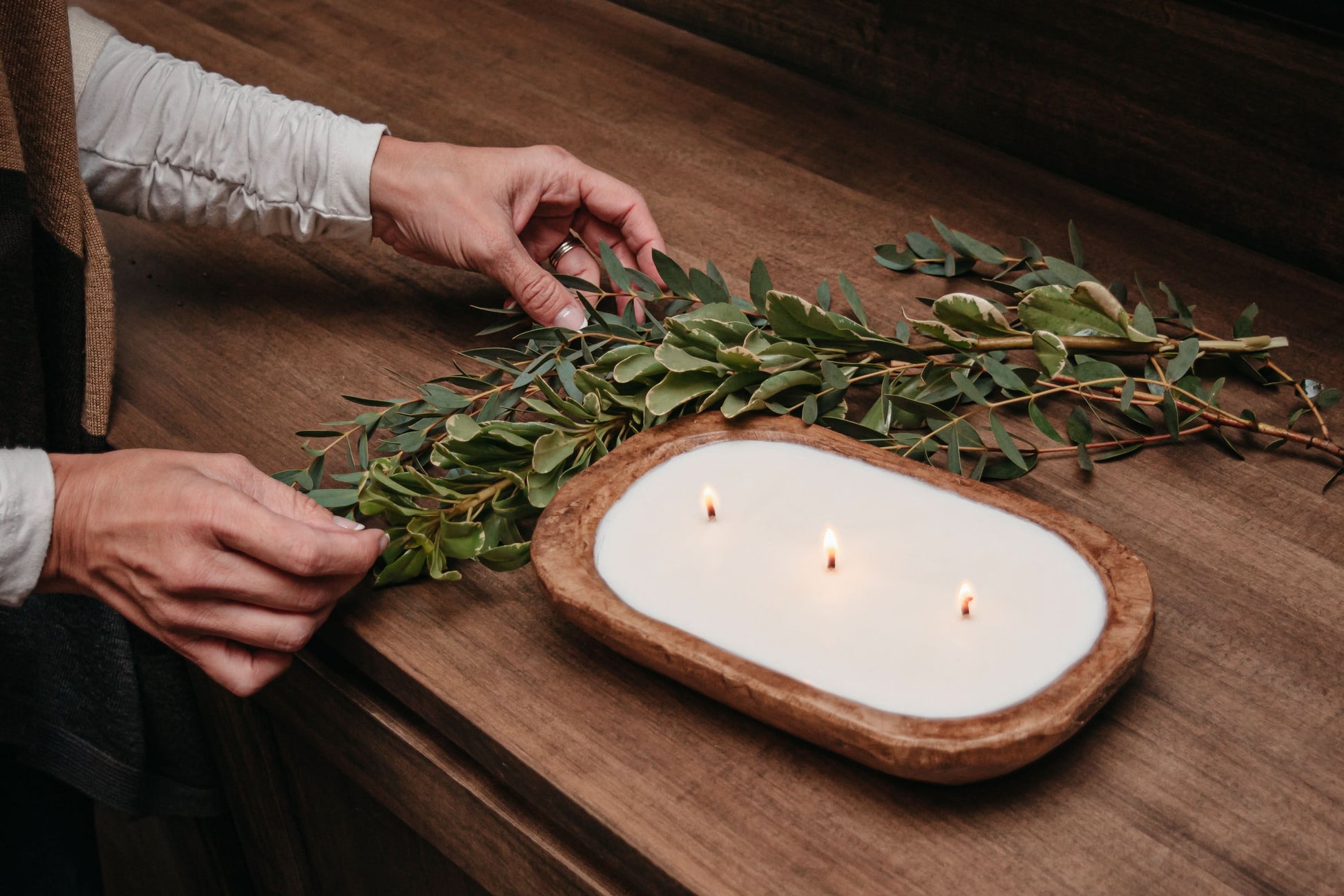 3 Wick Dough Bowl Soy Candle Gatherings