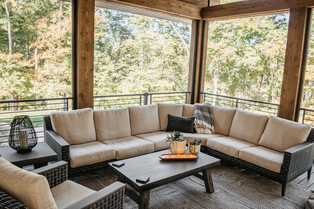 5 Wick Harvest Soy Candle in Wooden Dough Bowl