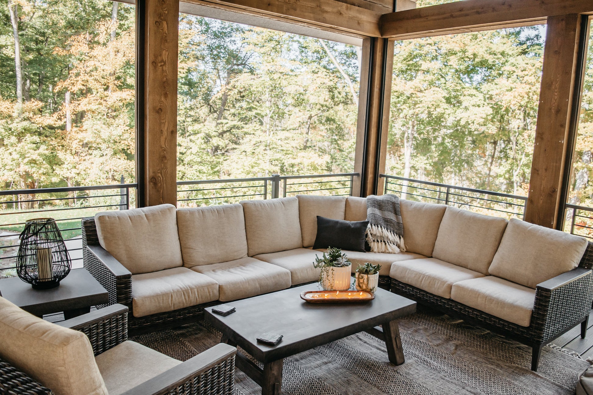 5 Wick Pomme Cider Soy Candle in Wooden Dough Bowl