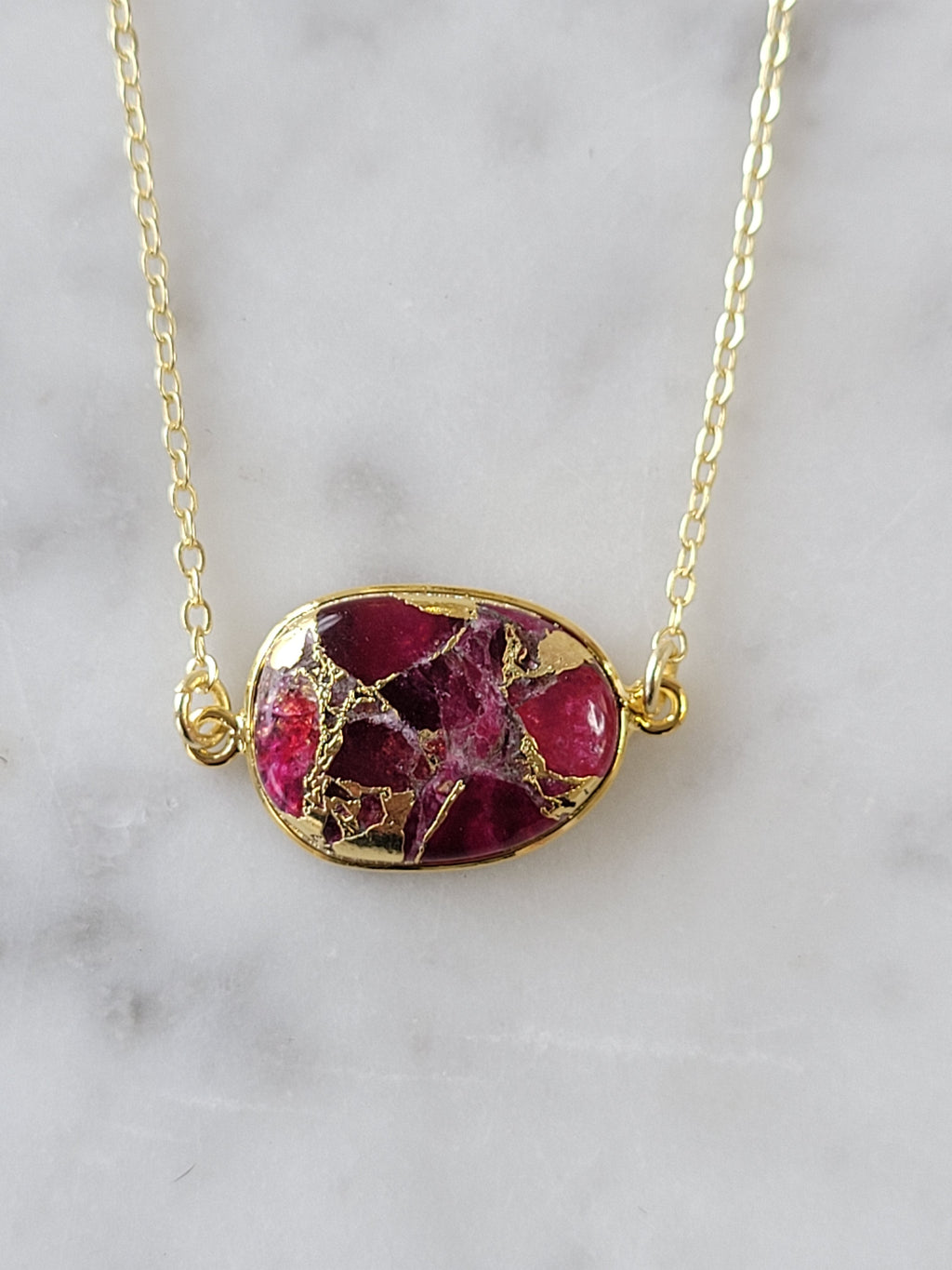 Mrs Parker Red Mojave Copper Turquoise Necklace