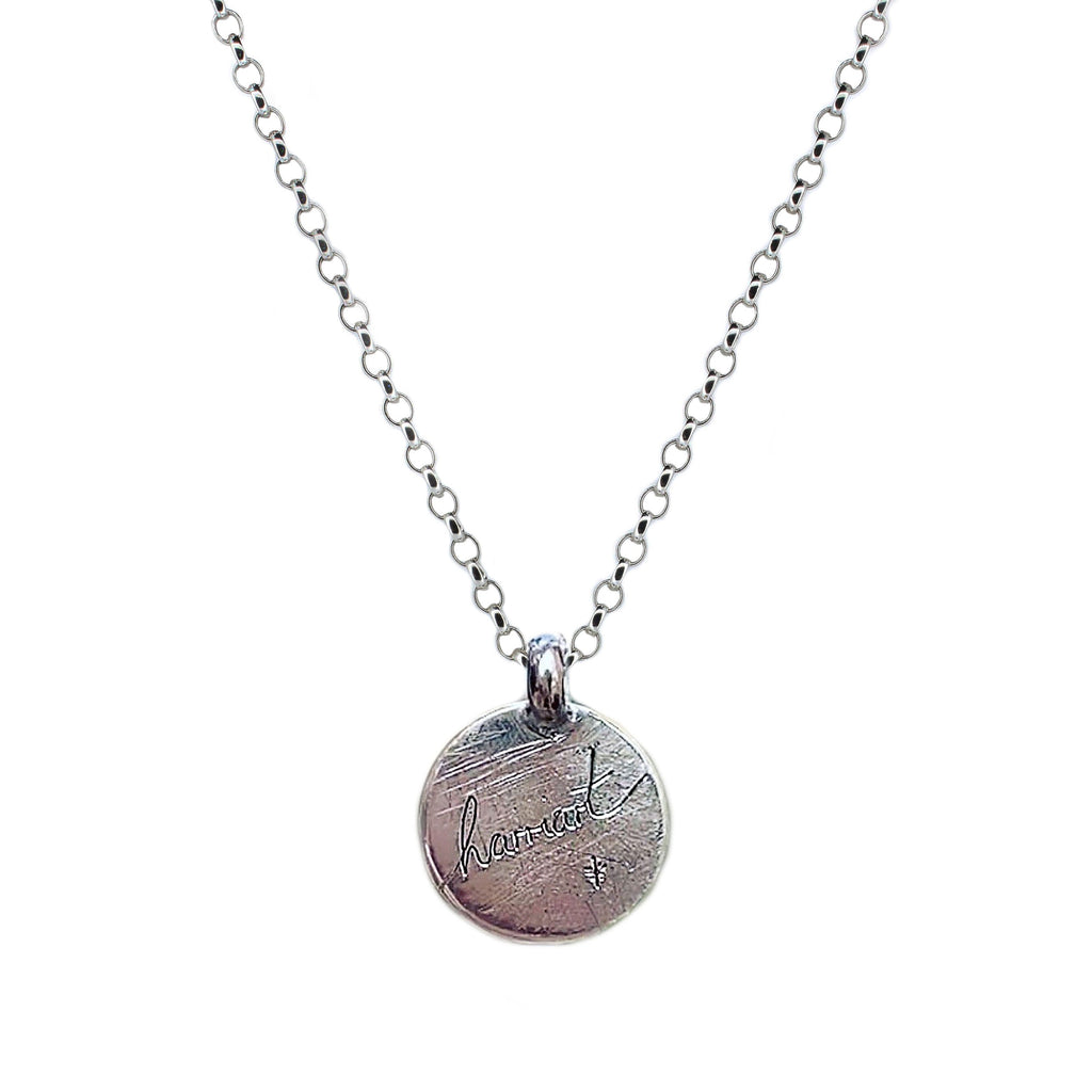 Personalised New Moon Necklace in Sterling Silver