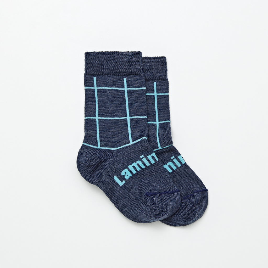 Polar Crew Socks for Baby, Dark Blue and Light Blue