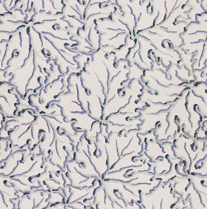 Ethereal Leaves - in Misty - Wallpaper