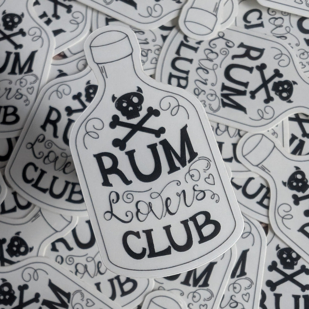 Rum Lovers Club Transparent mini vinyl sticker