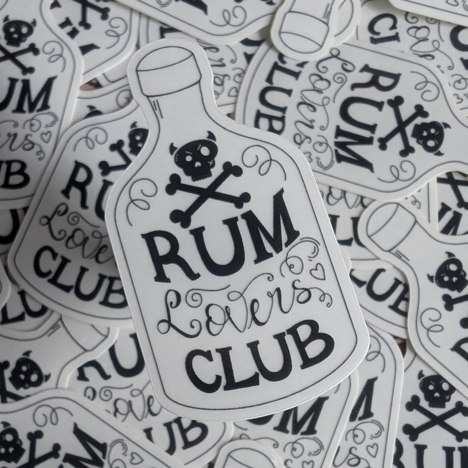 Rum Lovers Club Transparent mini vinyl sticker