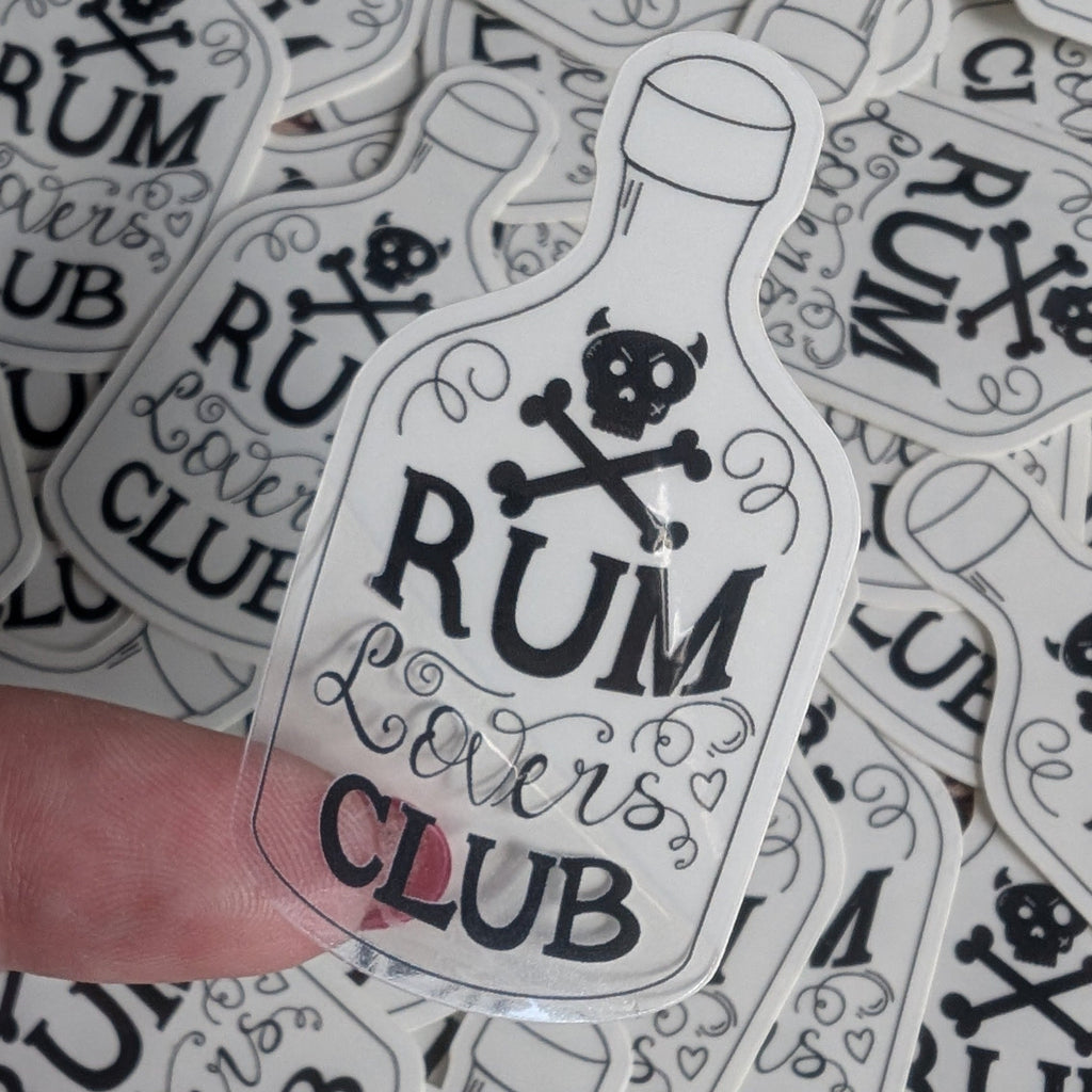 Rum Lovers Club Transparent mini vinyl sticker