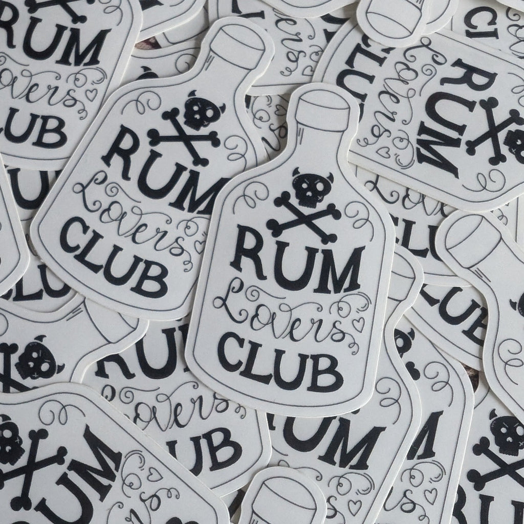 Rum Lovers Club Transparent mini vinyl sticker