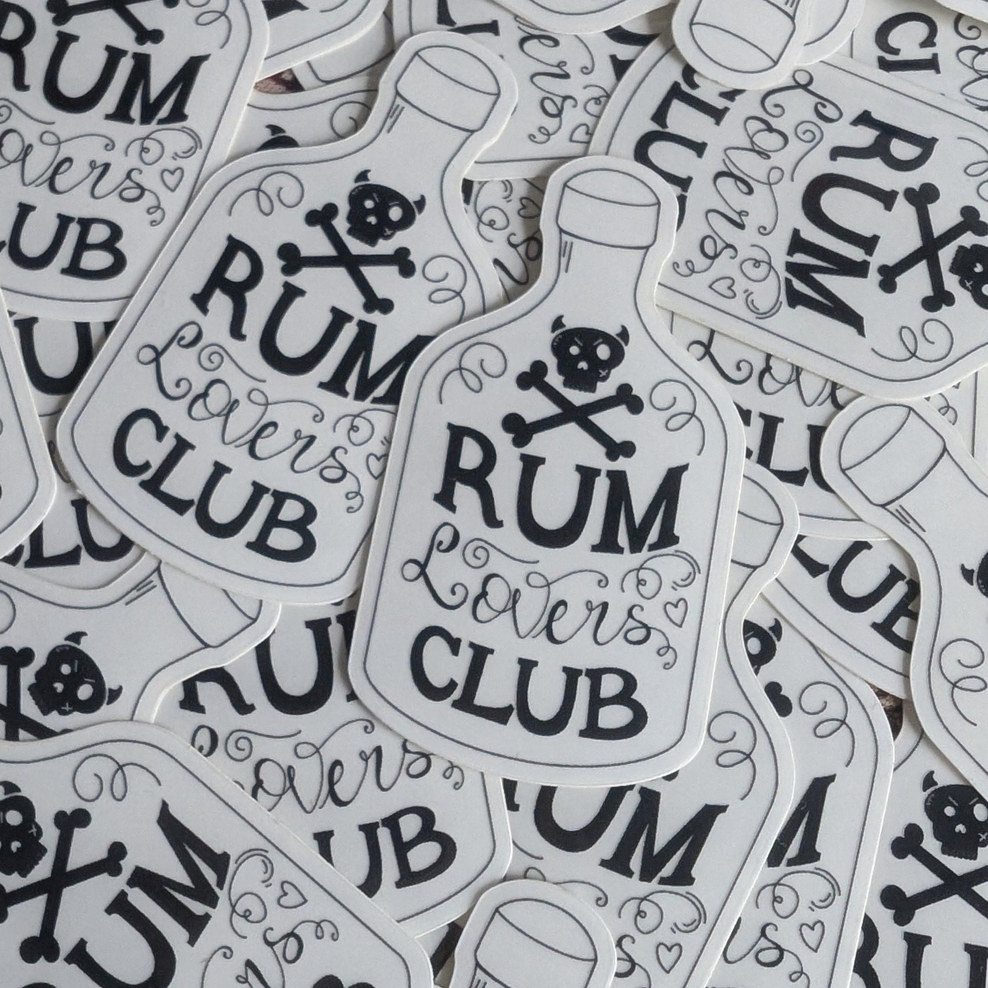 Rum Lovers Club Transparent mini vinyl sticker
