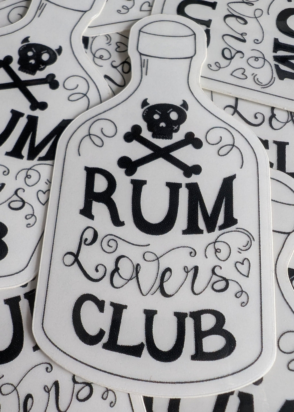Rum Lovers Club Transparent mini vinyl sticker