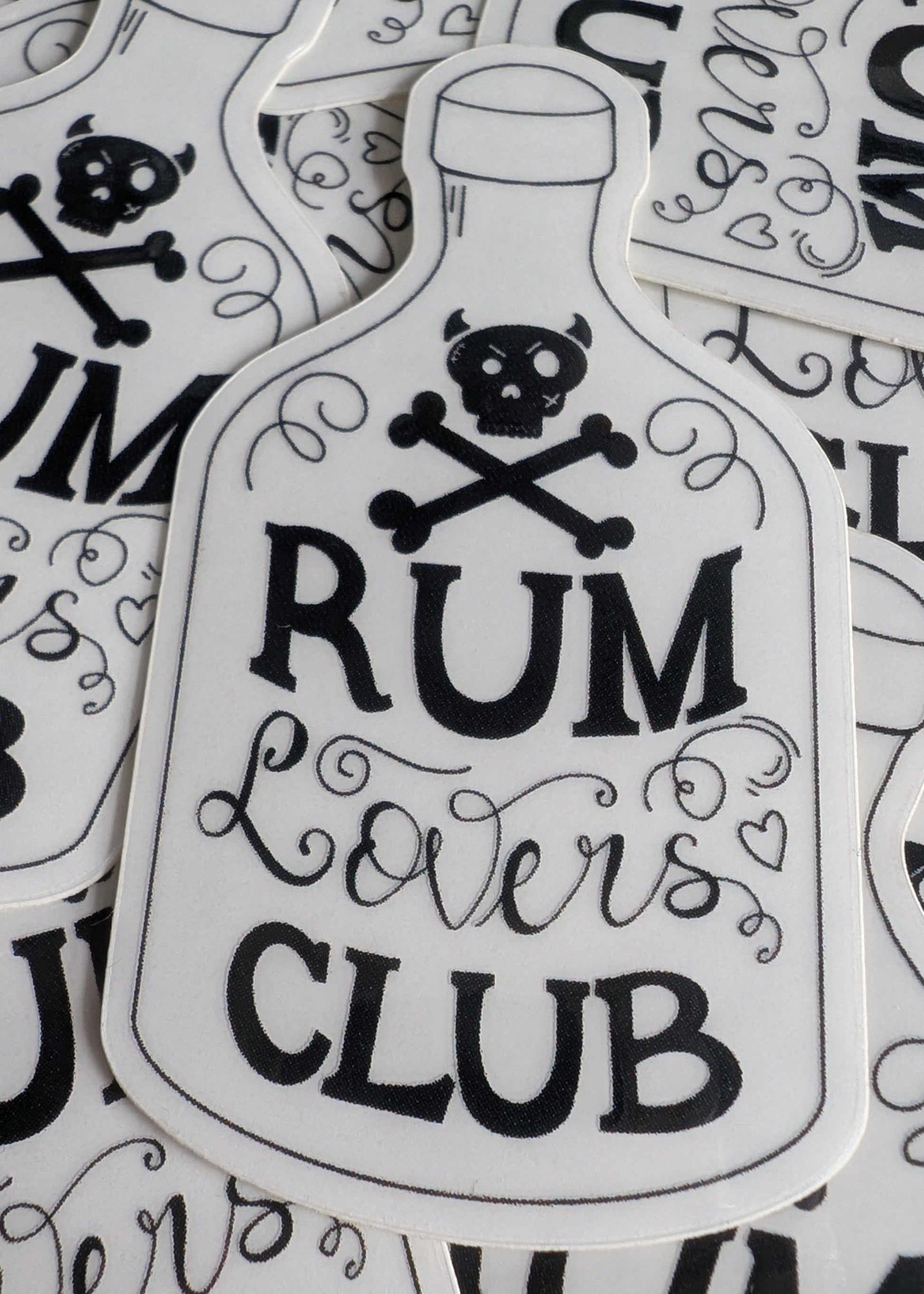 Rum Lovers Club Transparent mini vinyl sticker