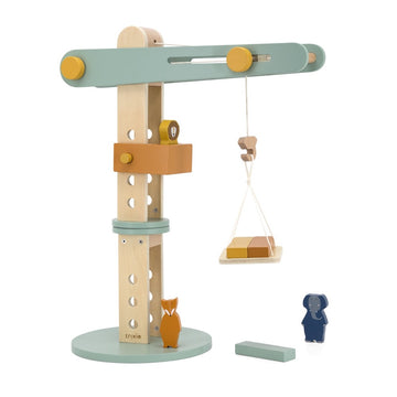 Wooden Crane Playset – FSC® Certified, Fun & Creative by Trixie Baby at brixbailey.com