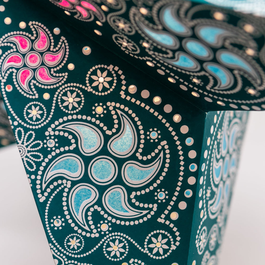 Firework Teal Paper Star Lantern 60cm