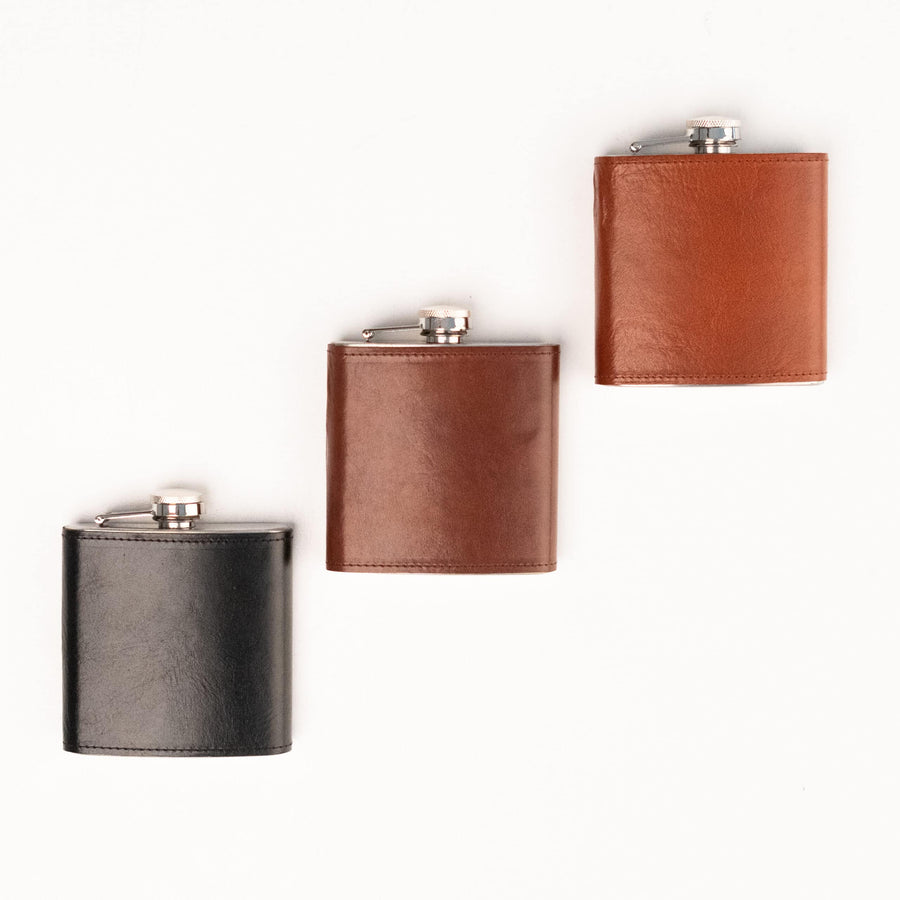 Papillon Leather Hip Flask No. 21 – Elegant & Durable Stainless Steel by Papillon at www.brixbailey.com