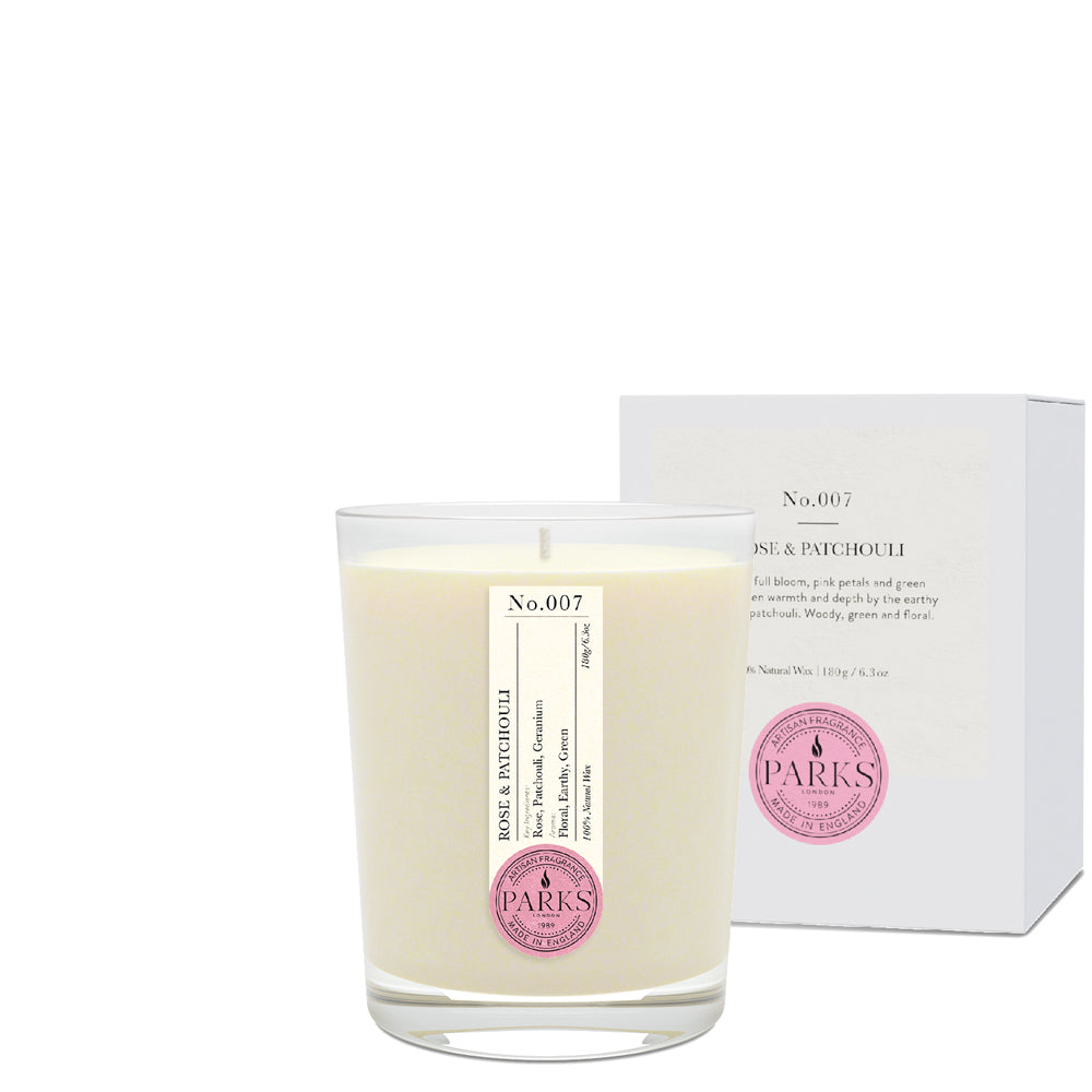 ROSE & PATCHOULI 1 WICK SCENTED CANDLE 180G