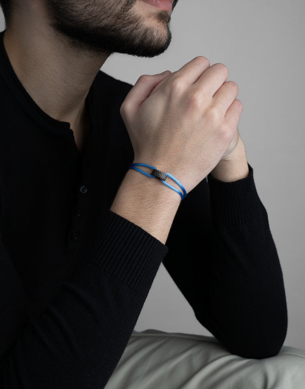 Carbon Regent Cord Bracelet