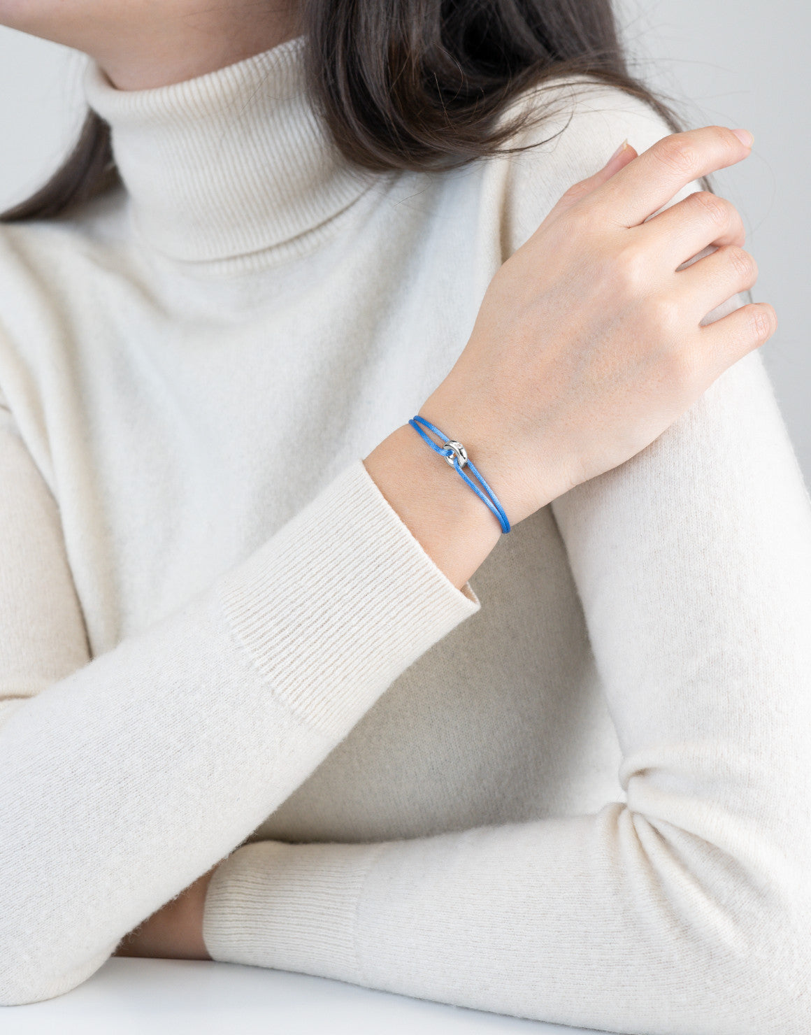 Mini Silver Soho Diamond Cord Bracelet