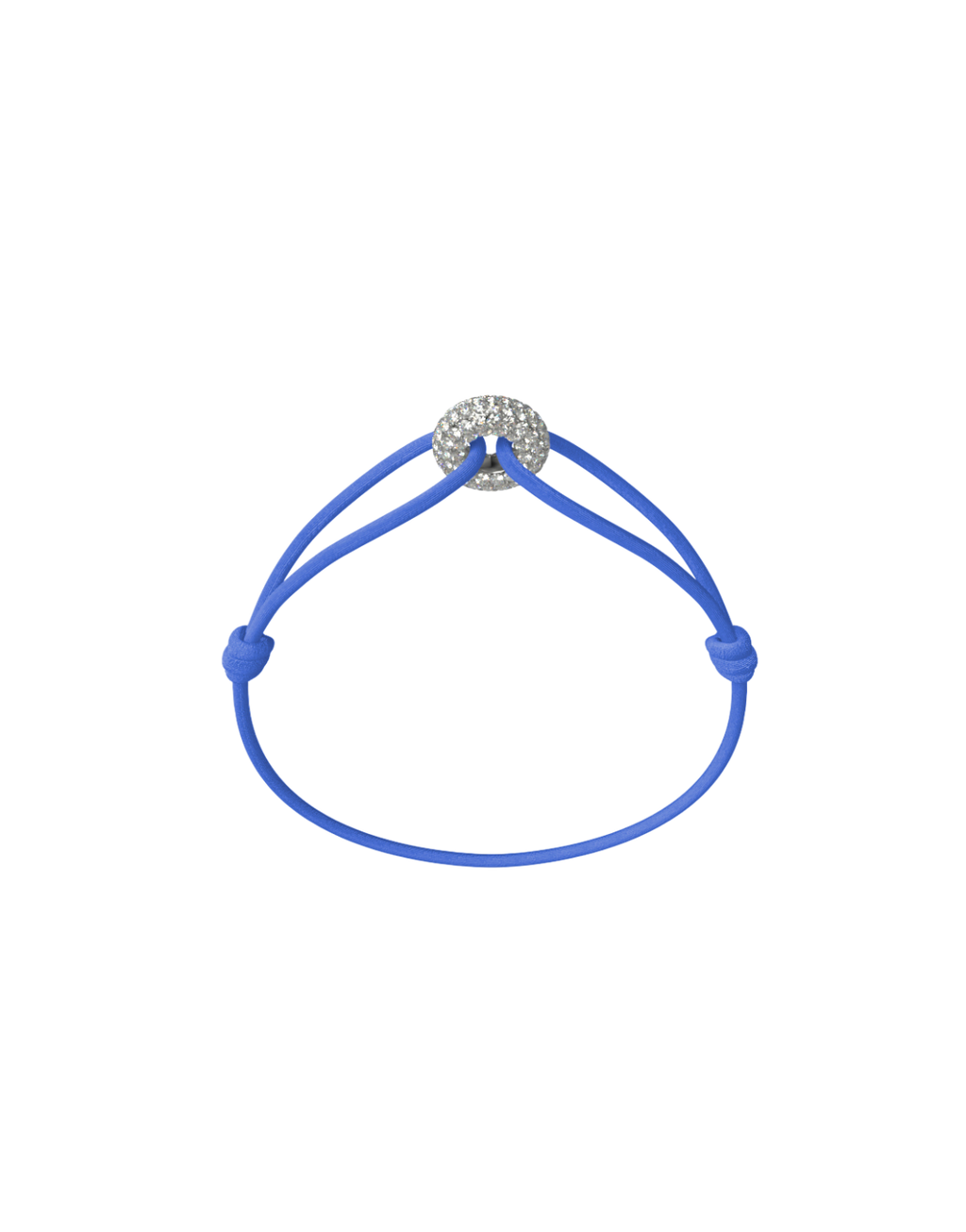 Mini Silver Soho Pavé Cord Bracelet