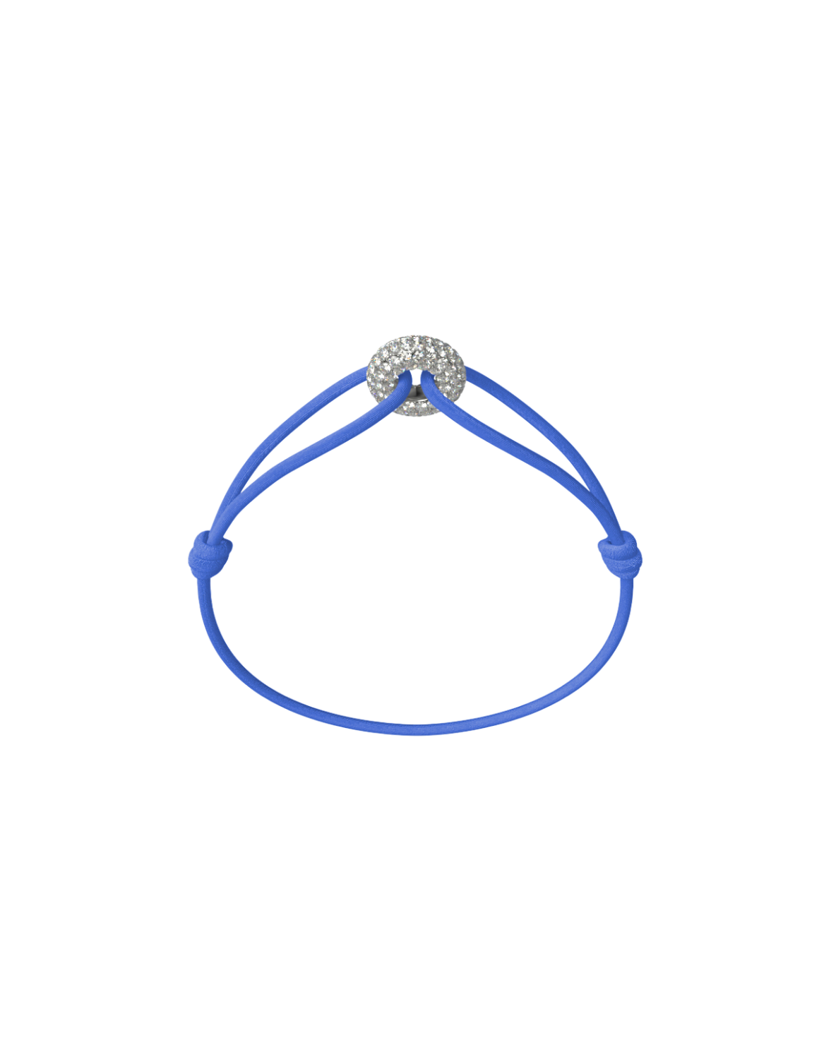 Mini Silver Soho Pavé Cord Bracelet