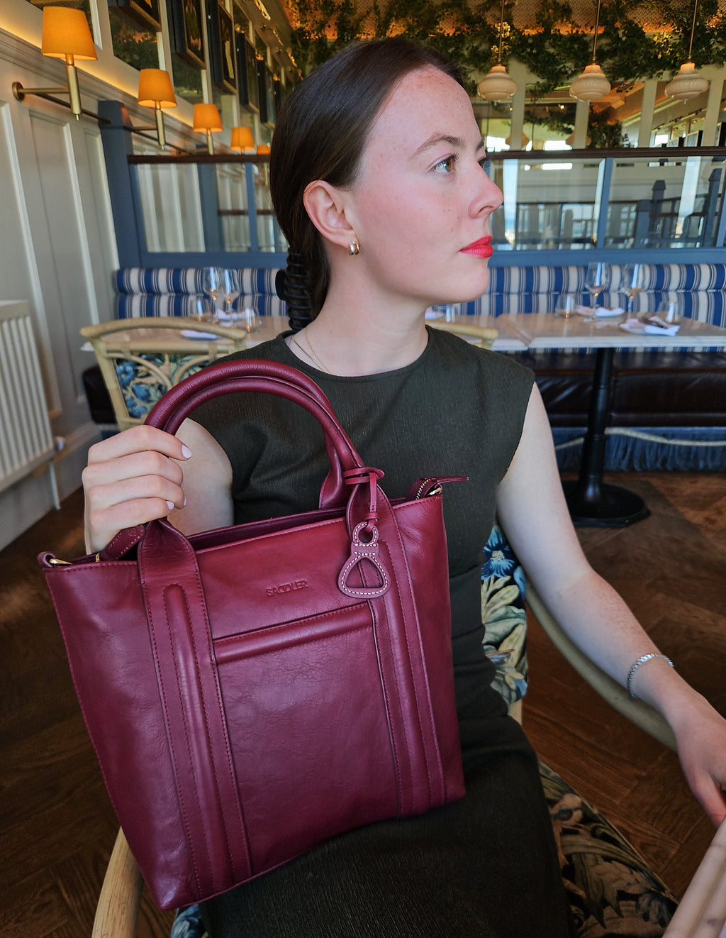 "Patricia" Leather Handbag for Women by Saddler – Stylish, Versatile & Practical Design