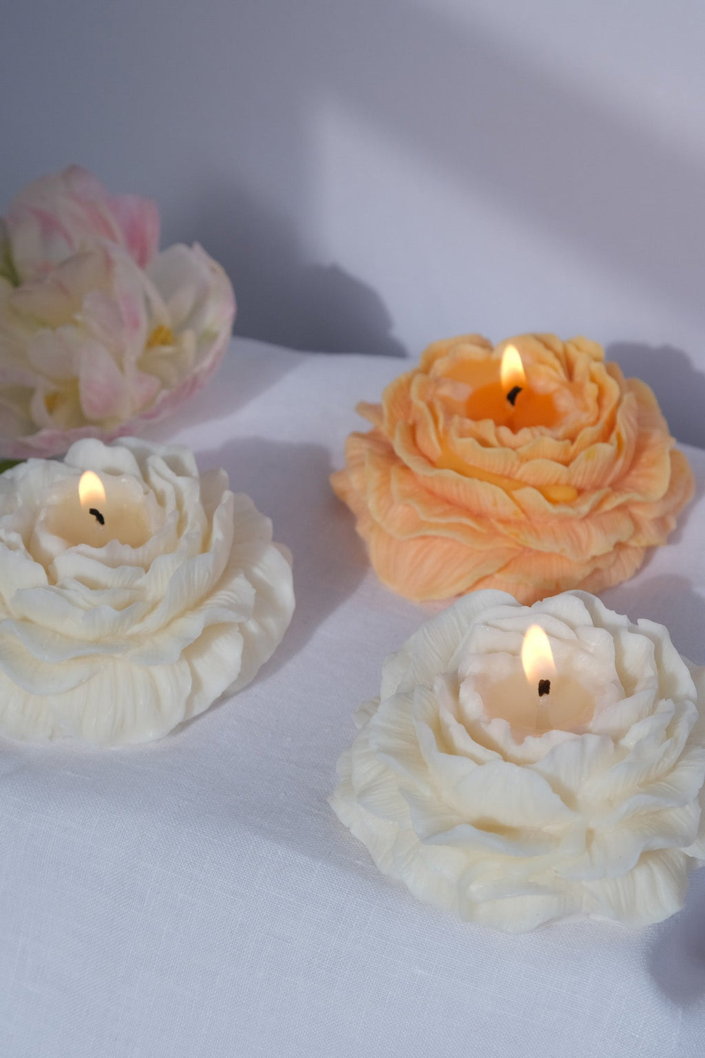 Peony Shaped Candle