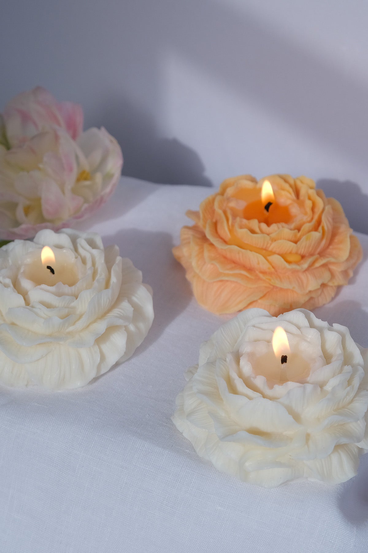 Peony Shaped Candle