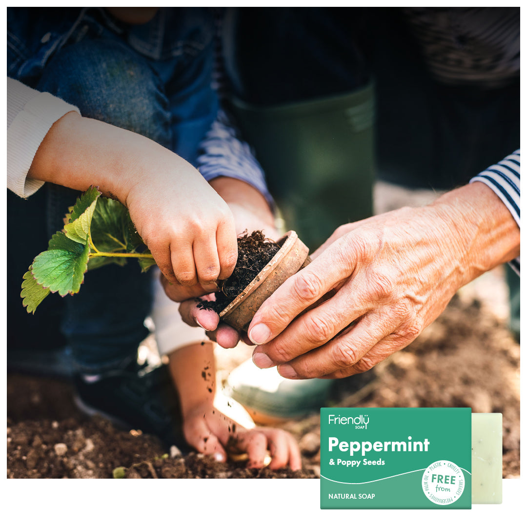 Peppermint and Poppy Seed Natural Soap Bar