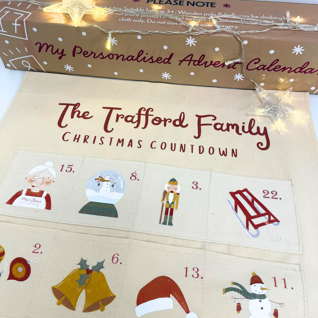 Personalised Fabric Christmas Advent Calendar