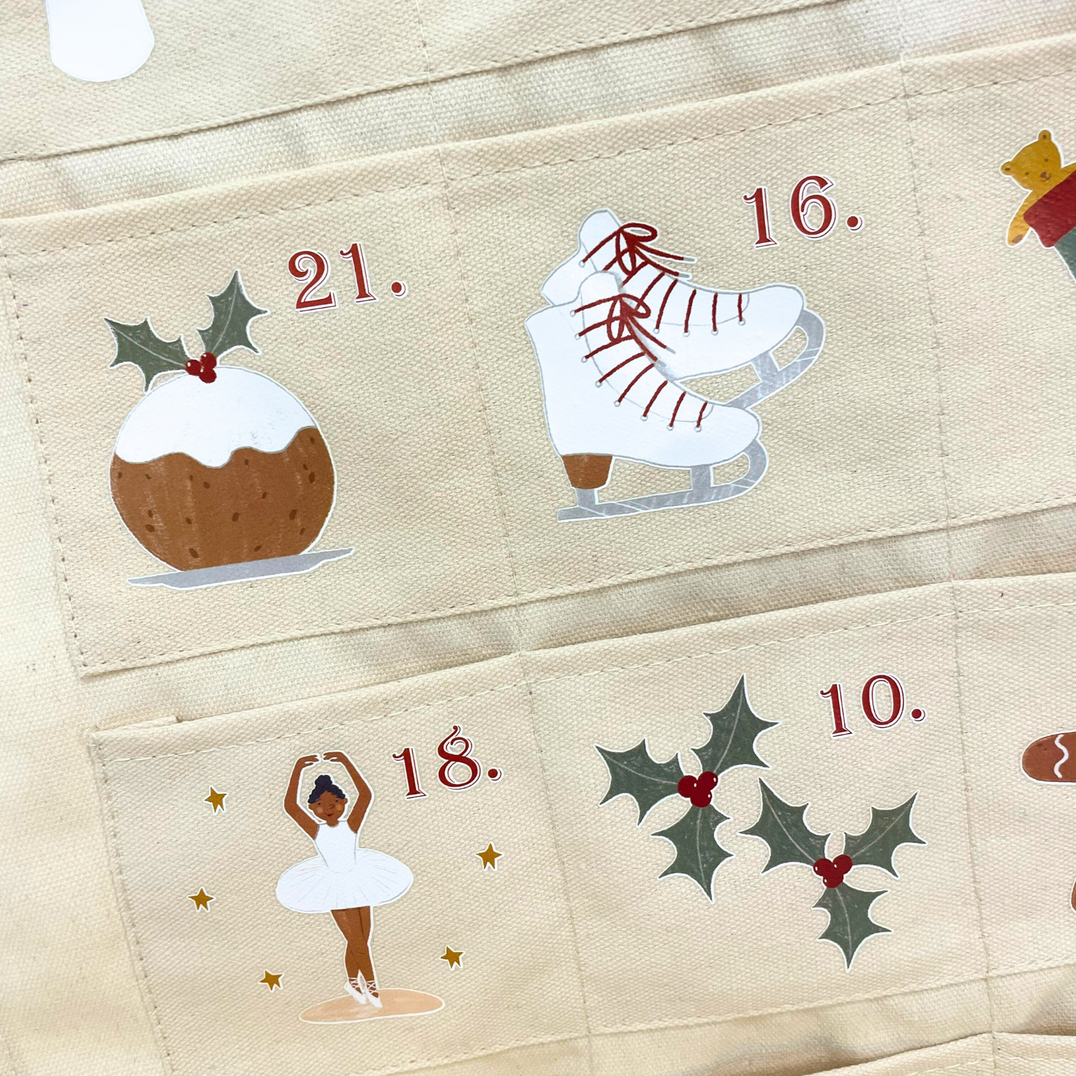 Personalised Fabric Christmas Advent Calendar