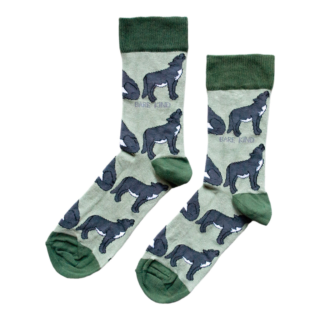 Save the Wolves Bamboo Socks