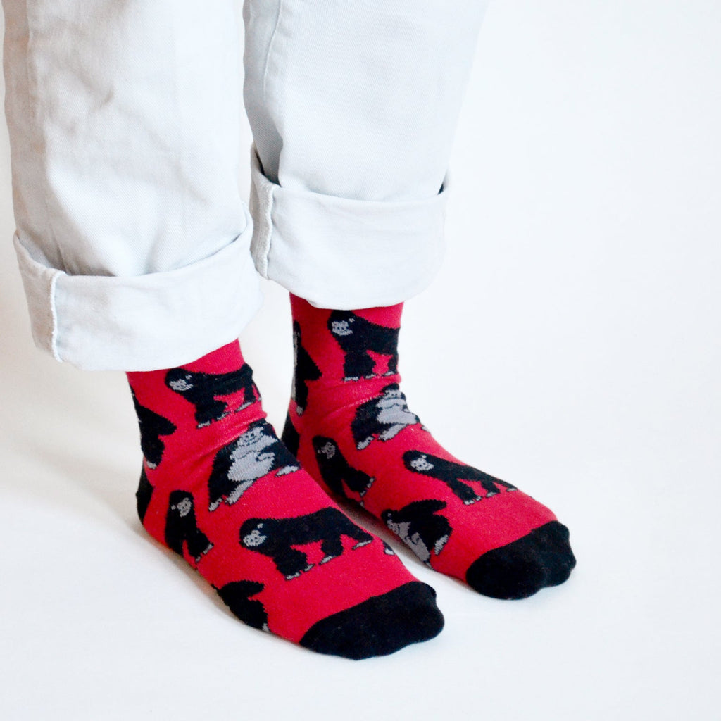 Save the Gorillas Bamboo Socks