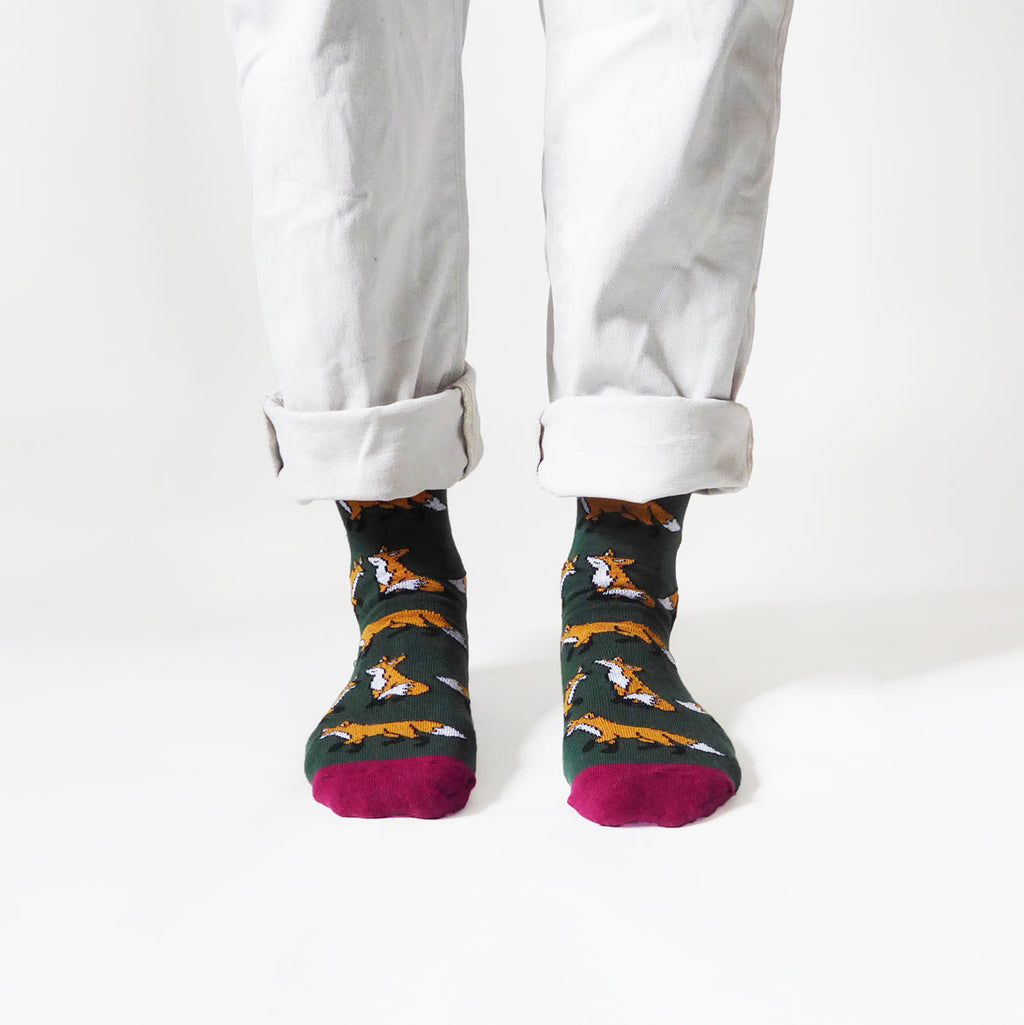 Save the Foxes Bamboo Socks