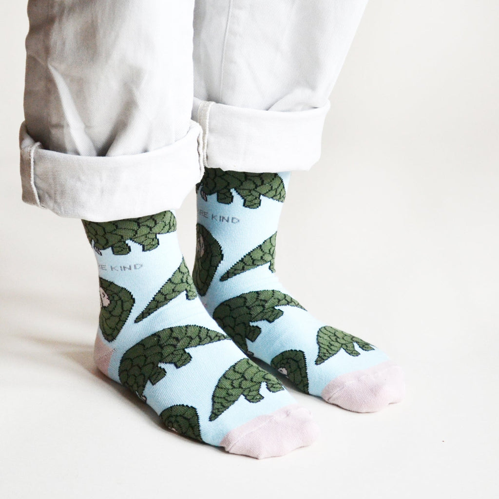 Save the Pangolins Bamboo Socks