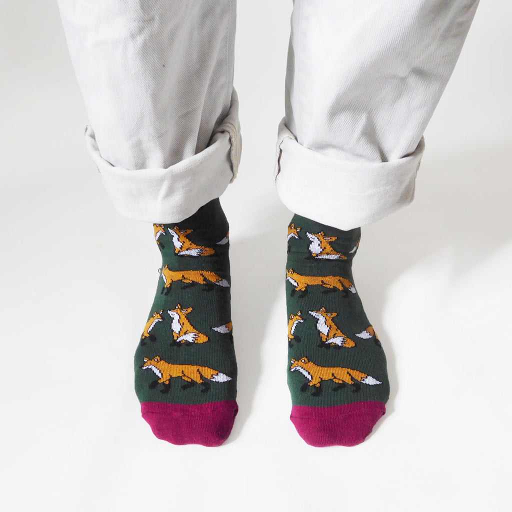 Save the Foxes Bamboo Socks
