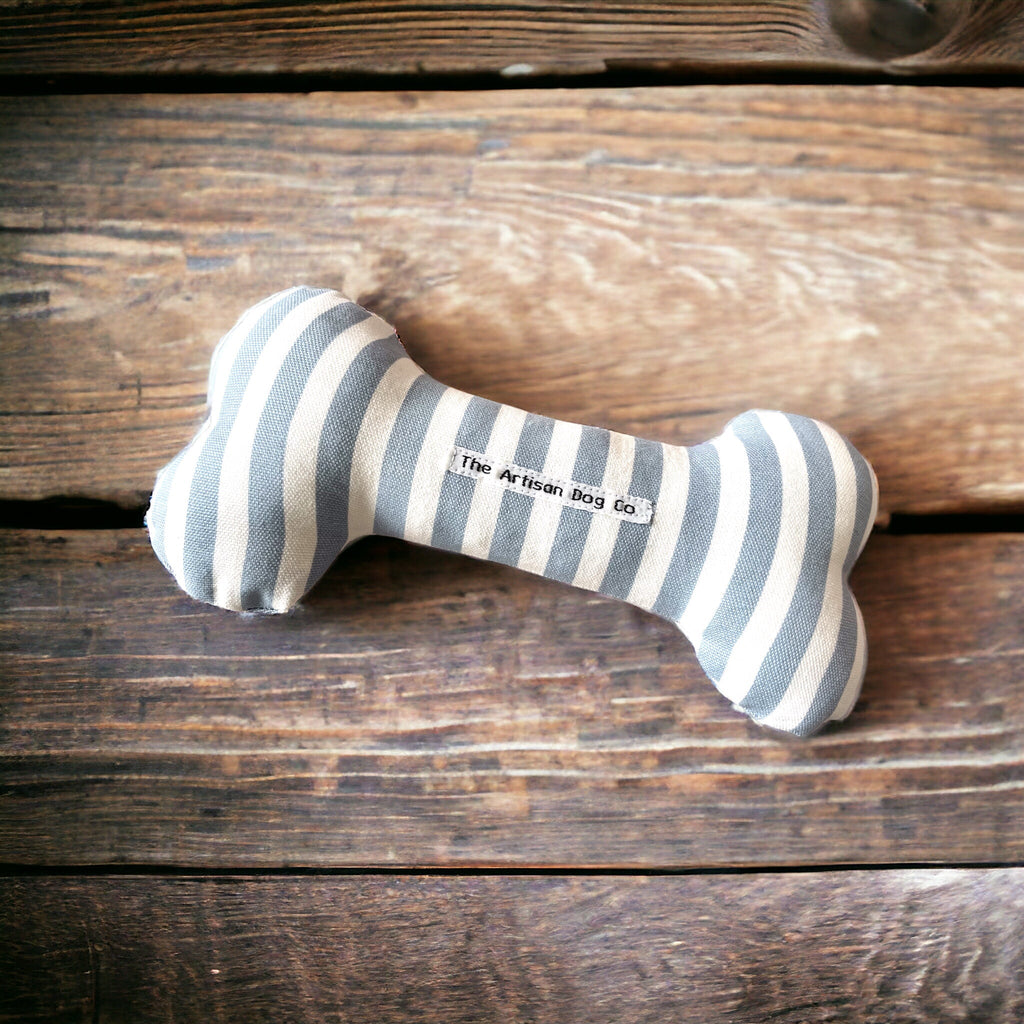 Handcrafted Squeaky Dog Bone in Choice of Fabrics