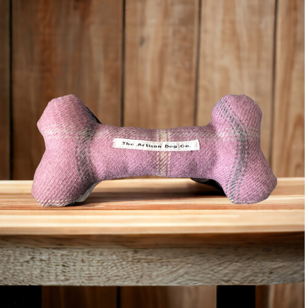 Handcrafted Squeaky Dog Bone Toy
