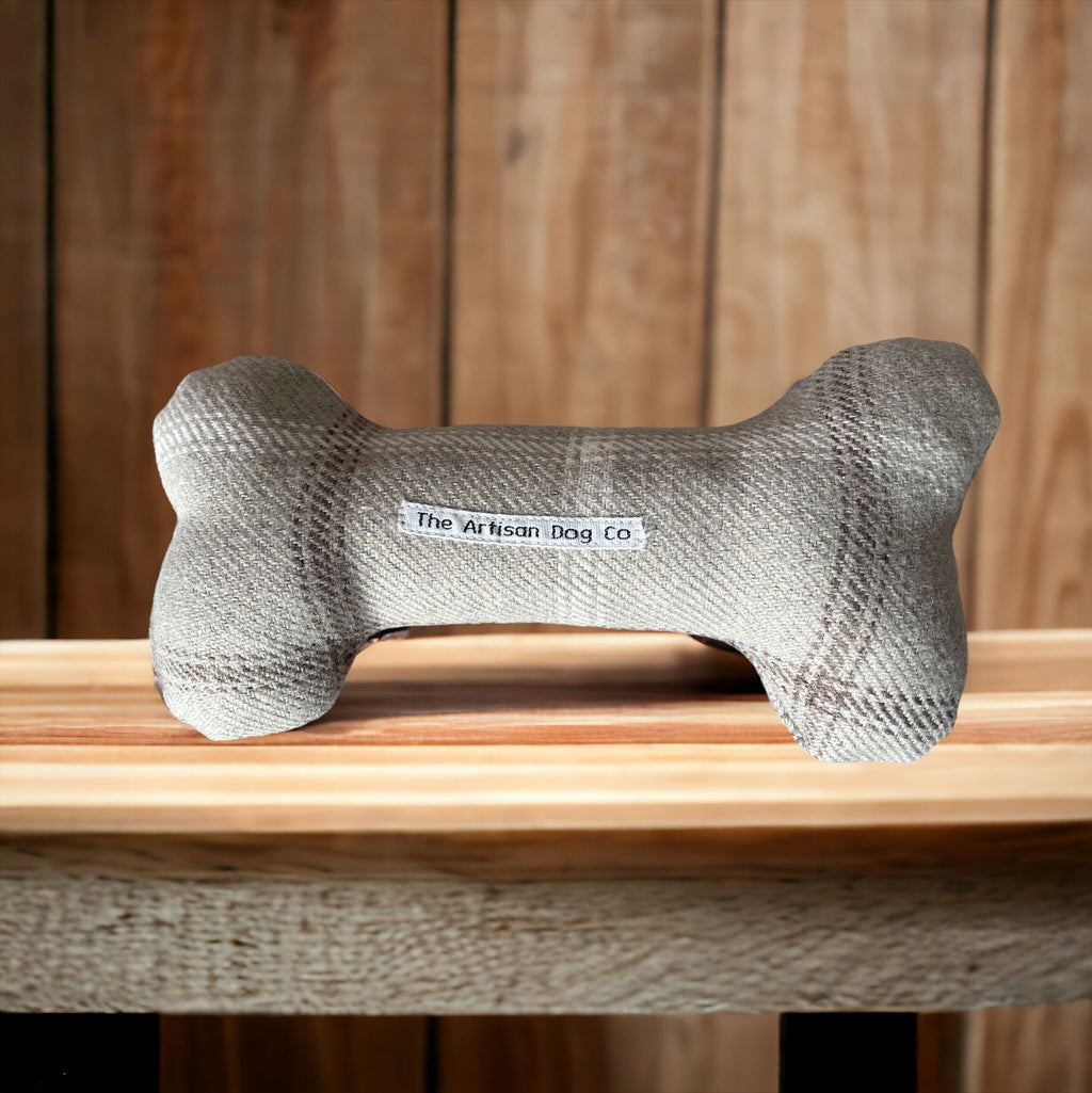 Handcrafted Squeaky Dog Bone Toy