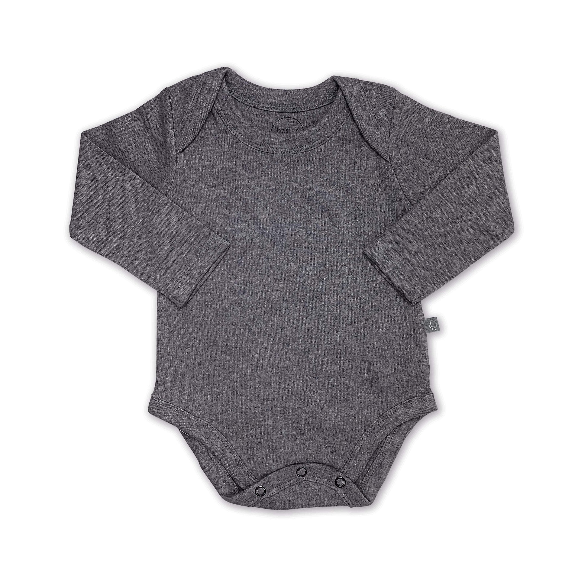 Basics Long Bodysuit in Charcoal
